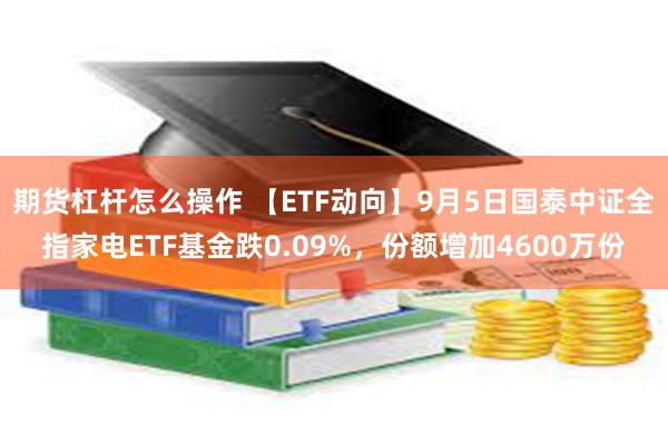 期货杠杆怎么操作 【ETF动向】9月5日国泰中证全指家电ETF基金跌0.09%，份额增加4600万份