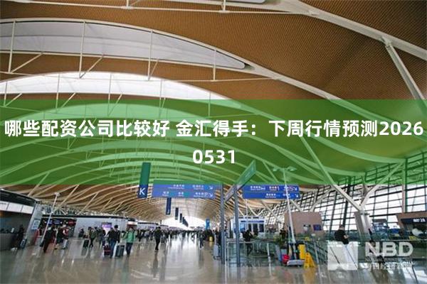 哪些配资公司比较好 金汇得手：下周行情预测20260531