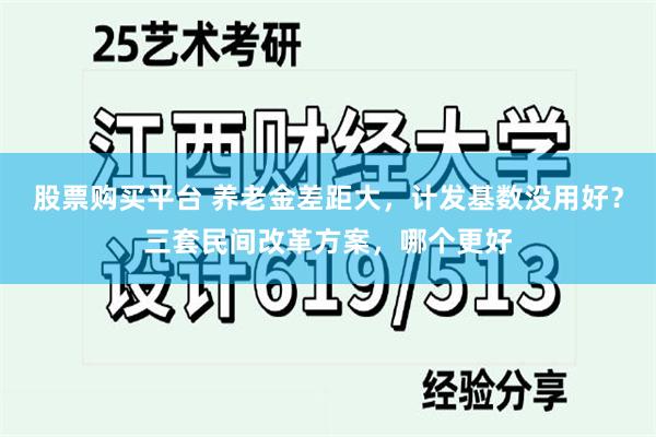 股票购买平台 养老金差距大，计发基数没用好？三套民间改革方案，哪个更好